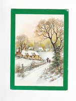 K:040 large Christmas postcard with fold-out