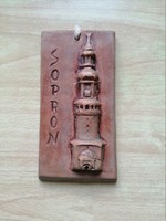 Sopron - ceramic wall decoration, souvenir