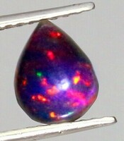 Rarity!!! Genuine black opal cut from Ethiopia 1.48 ct