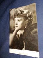 Antik dedikált fotó KISS MANYI színművésznő képeslap a képek szerint
