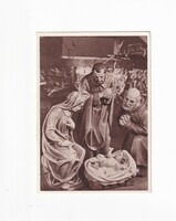 K:041 Karácsonyi képeslap postatiszta  Vallásos