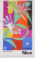 Matisse: Kreol táncos, múzeumi kiállítási plakát reprintje, Nice Nizza Cote d'Azur francia nyaralás