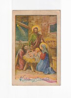 K:084 Christmas antique postcard, religious