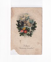 K:080 Karácsonyi Antik képeslap (sarok hiány)