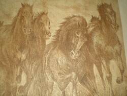 Gábor Rádóczy Gyarmathy galloped. Large etching ., 54 / 100 . Limited! !