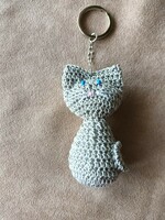 Cat keychain gray