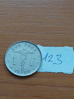 Belgium belgique 1 franc 1922 bon pour, nickel, i. King Albert 123.