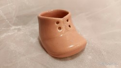 Glazed ceramic small shoes