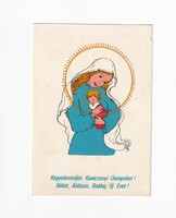 K:090 Karácsonyi  képeslap Vallásos
