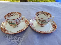 Pair of Sarreguemines cups