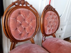 Upholstered wooden chairs
