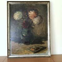 Palicz József : Csendélet 86 x 66 cm olaj festmény