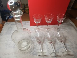 Polished glass liqueur set
