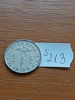 Belgium belgie 1 franc 1923 goed voor 3rd king albert i. S213