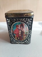 Antique metal coffee box