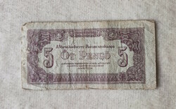 1944-es Vörös Hadsereg 5 pengő (G) | 1 db bankjegy