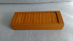 A rare wooden pen holder with shutters from the late 1950s