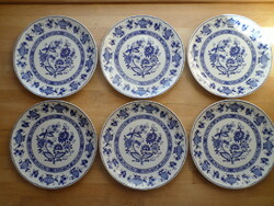 6 Winterling Bavarian onion pattern porcelain plates, flat plates 24 cm