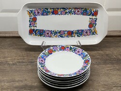 Kahla cake set with bright floral decor
