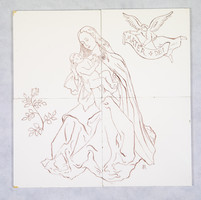 Budapest Zsolnay-type Porcelain Fayence Factory Ltd., 4 tiles