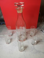 Vintage drink set, set, glass, with 5 glasses