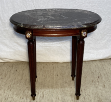 Marble top table with porcelain insert