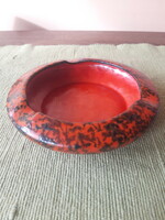 Red pond head ceramic ashtray