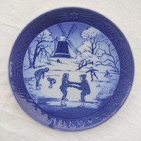 Royal Copenhagen Christmas plate, product of the Royal Danish Porcelain Factory, 1989