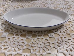 Alföldi kék csíkos, virlis, kis méretű tál, tányér