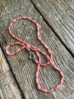 Old pink coral necklace