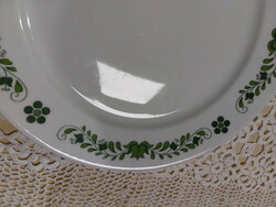 Alföldi porcelán, zöld magyaros tányér, nagy méretű