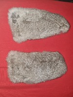 One-finger women's rabbit fur gloves