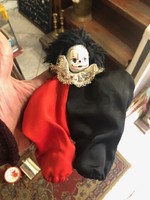 Bohóc figura a 70-es évekből, hallowenre tökélestes, 14 cm-es