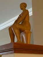 Marosán László - ülő nő terrakotta szobor