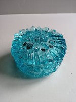 Türkiz kék üveg bonbonier