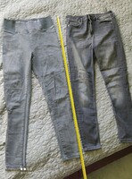 Two pieces of women's denim pants in size s and m together
