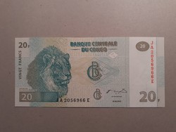 Kongói Demokratikus Köztársaság-20 Francs 2003 UNC