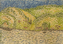 Dévény antal: Visegrád landscape 1966