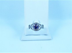 Dreamy, 10k white gold ring with diamonds and zirconia stones!!!