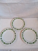 3 small plates with green Hungarian pattern from the Great Plains
