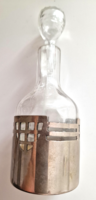 Glass Art Deco Silver Holder