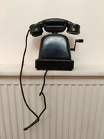 Antique vinyl metal desk telephone set 1930s 266 7949