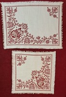 2 folk woven tablecloths (l4249)