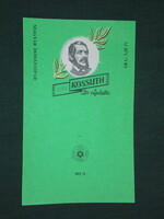 Tobacco cigarette label, silver kossuth, 20 cigarettes, HUF 3.20, Pécs tobacco factory