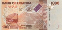 Uganda 1000 shillings, 2021, unc banknote