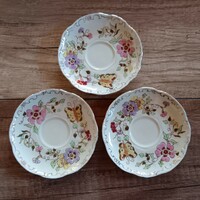 Zsolnay butterfly pattern bowl 3 pieces