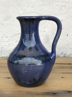 Retro handle vase-jug folk ceramic chip 1969
