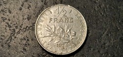 Franciaország ½ frank, 1976.