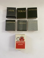 6 db minikönyv miniatűr könyv magyar városok (1974-1976-os kiadás)