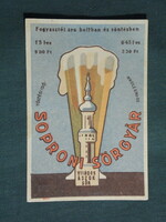 Beer label, Sopron brewery, light aces beer